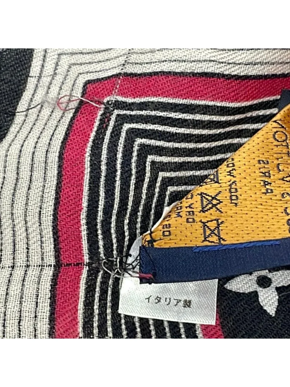 Louis Vuitton Shawl Game on Etole Noir Wool Scarf